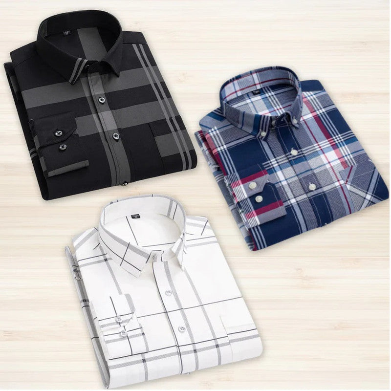 Pack of 3 Check Shirts โ Stylish & Comfortable