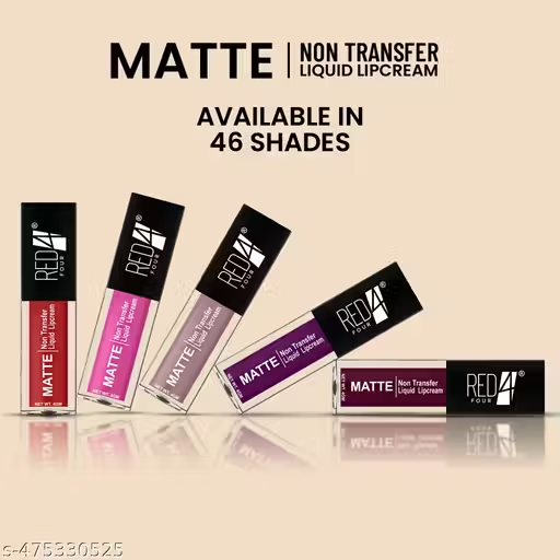 Red4 Miss Perfect Liquid Lip Cream | Non-Transfer, Matte, Long Lasting & Waterproof