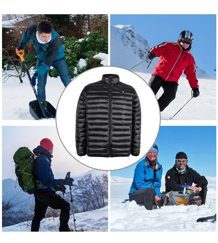 Customized Men Women Windbreaker 7.4v Rechargeable Lithium Battery Heating Electric Winter Clothing Jumper USB Heated Jacket