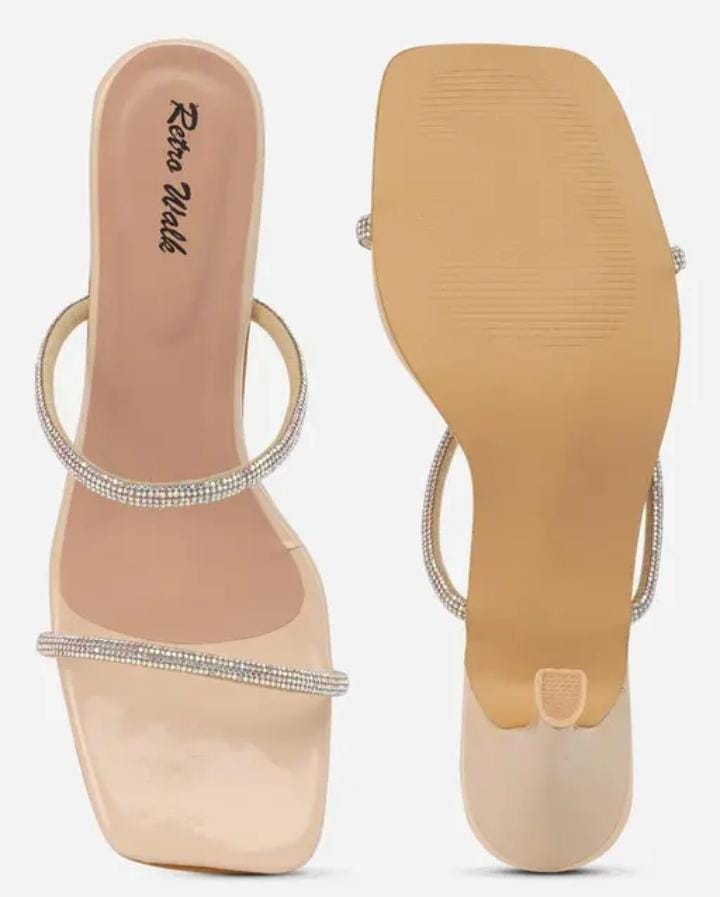 Retro Walk Women Cream Partywear Heels