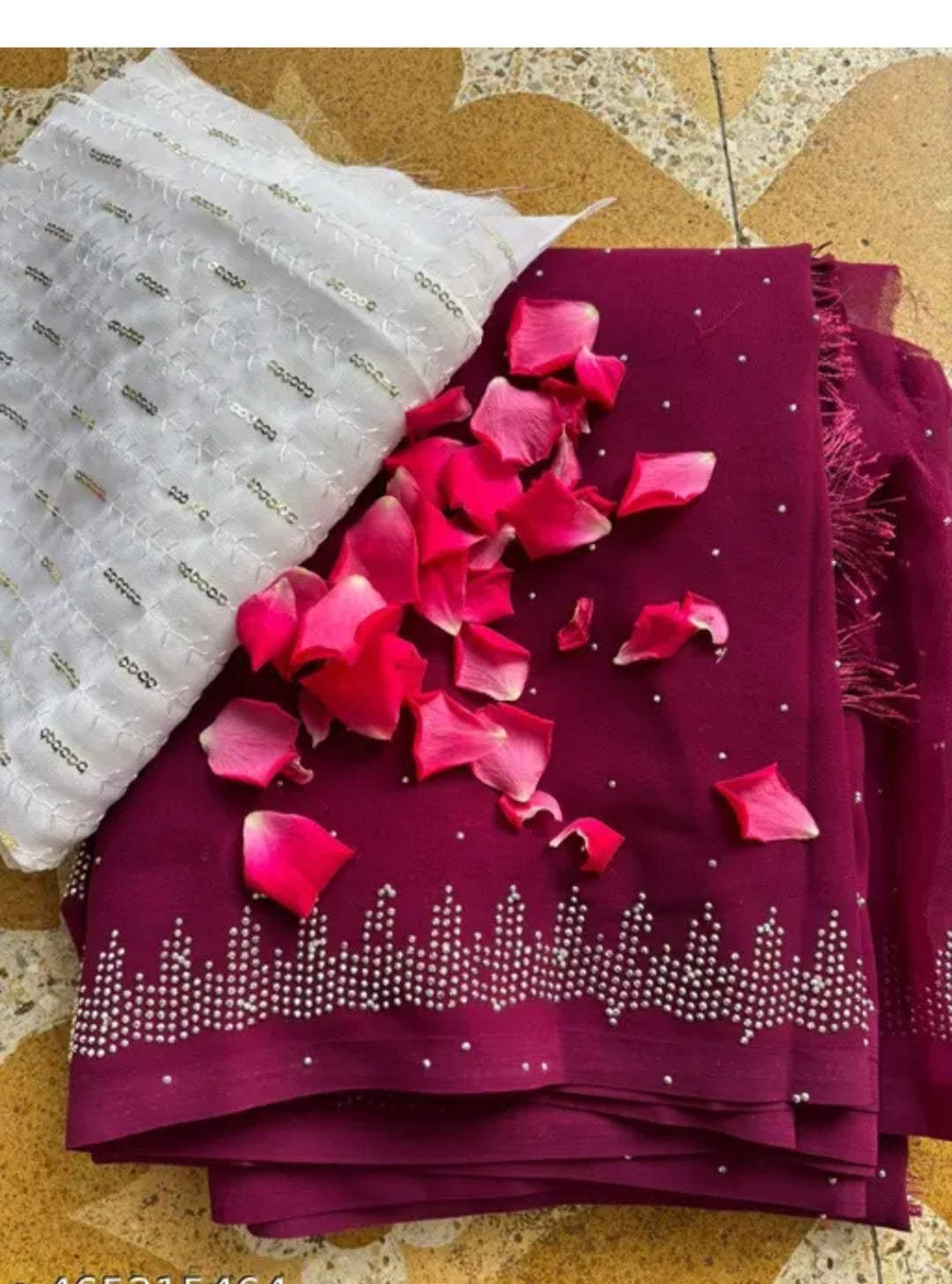 Georgette saree D_S_LAVENDER