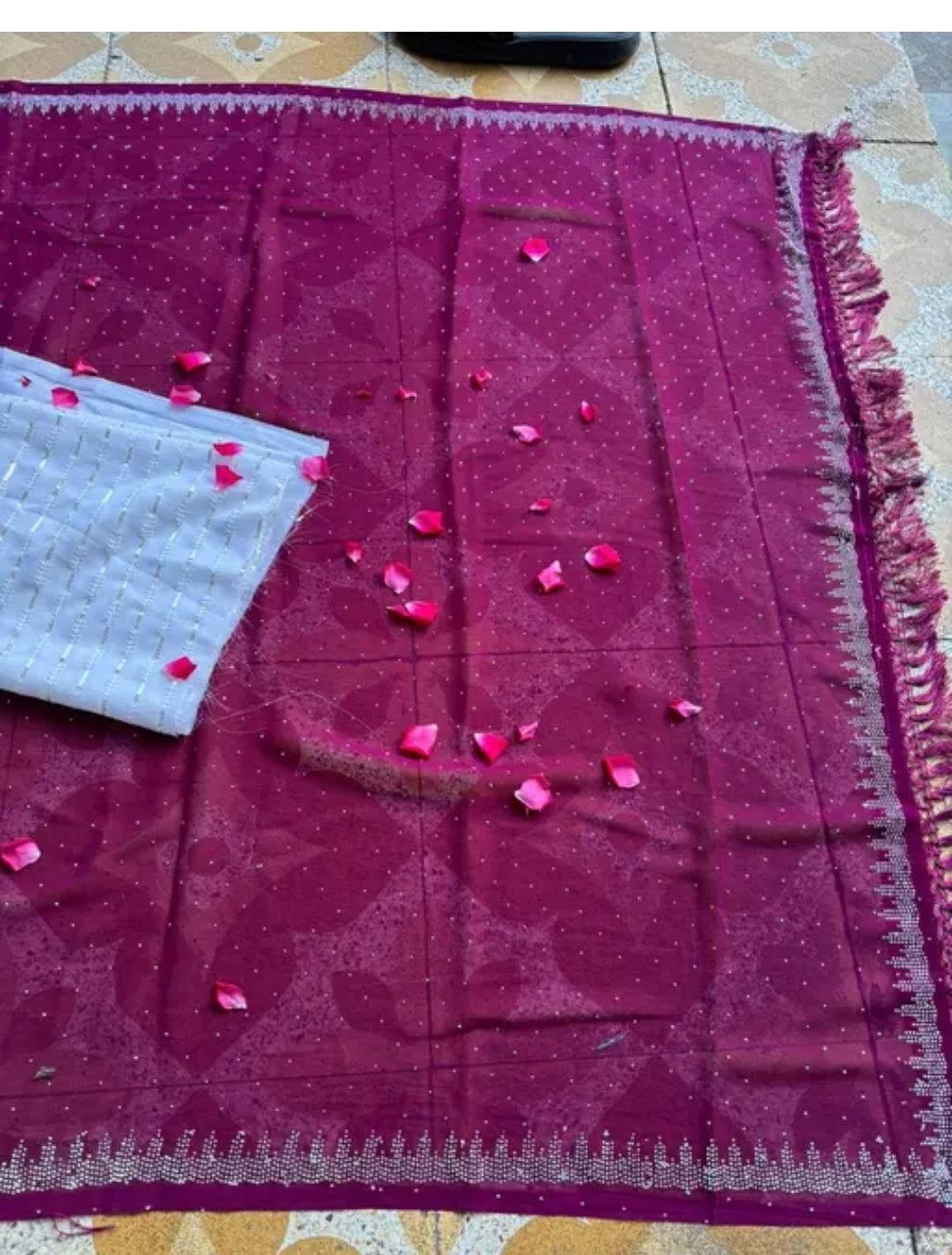 Georgette saree D_S_LAVENDER
