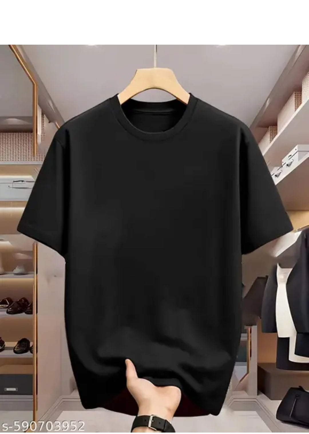 Men Cotton Blend Regular Tshirt