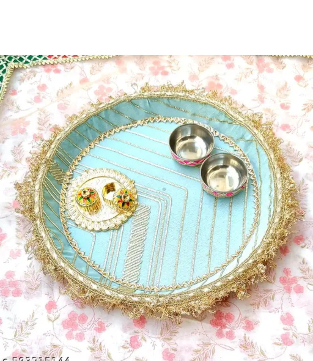 SBC Decorative Pooja Thali | Diwali Pooja, Ganesh Pooja And Other Religious Pooja Thali Set | Special Karwa Chauth Gift For Wife