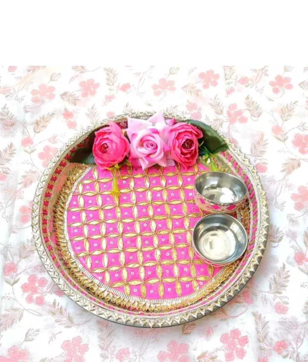 SBC Decorative Pooja Thali | Diwali Pooja, Ganesh Pooja And Other Religious Pooja Thali Set | Special Karwa Chauth Gift For Wife
