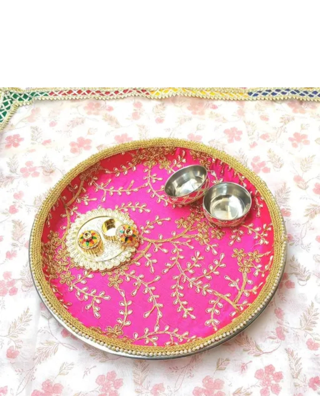 SBC Decorative Pooja Thali | Diwali Pooja, Ganesh Pooja And Other Religious Pooja Thali Set | Special Karwa Chauth Gift For Wife