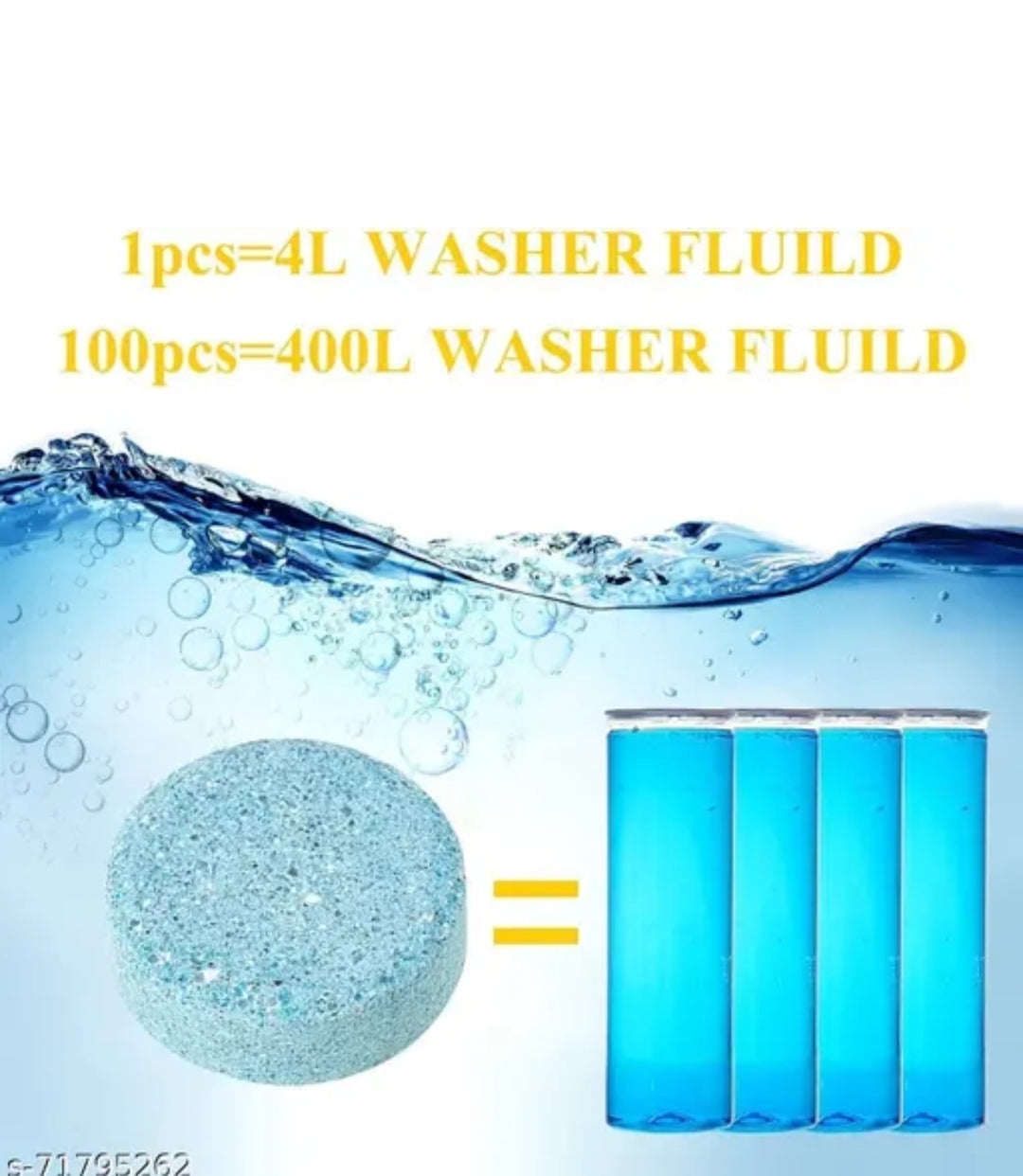 Glamsure Car Accessories 50 PCS/1Set Car Wiper Detergent Effervescent Tablets Washer Auto Windshield Cleaner Glass Wash Cleaning Compact Concentrated Tools