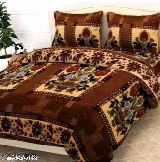 Queen Size Woolen Bedsheet with Pillow Covers – Multicolor Elegance (90x95 inches)