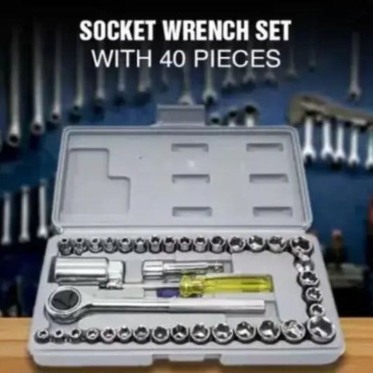 40 Pc Socket Tool Kit Socket Set (Pack of 40)