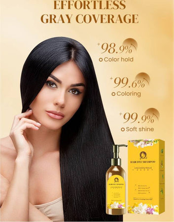 Natural Long-Lasting Hair Dye Shampoo – Pack of 2 (600ml Total)