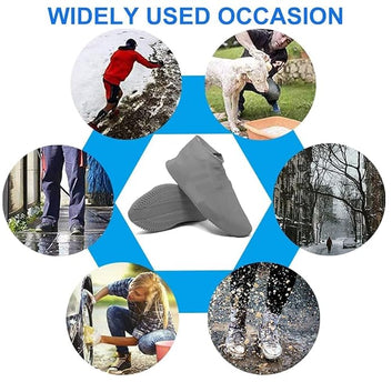 Waterproof Shoe Covers Reusable Silicone Cover Shoes Rain Boots for Men Women Kid
