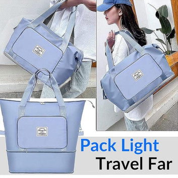 Expandable Folding Travel Bag – Lightweight Waterproof Overnight Luggage for Women (Multicolor)