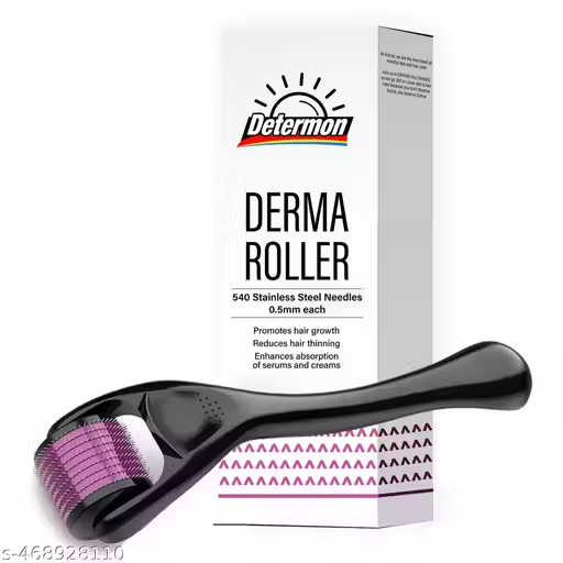 Derma Roller with 540 Titanium Alloy Micro Needles 0.5 mm | Suitable for Beard Also | Reduces Hair Fall | Stimulates Hair Follicles | Easy to use | Safe & Effective | darma roller | derma roller 0.5