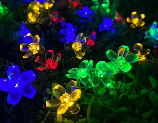 Multi-Color LED Floral String Lights
