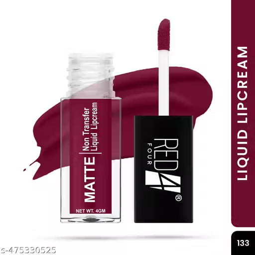 Red4 Miss Perfect Liquid Lip Cream | Non-Transfer, Matte, Long Lasting & Waterproof