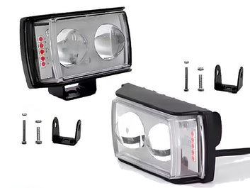 Universal Multi-Color Mini Fog Lamps with 5-Mode DRL & Switch (Pack of 2)