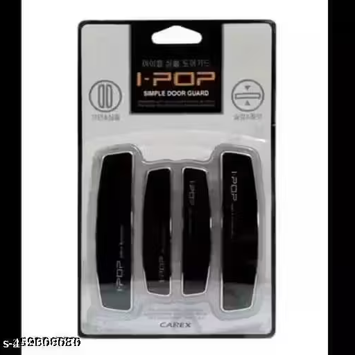 I-Pop Black Car Door Guard Premium Quality Compatible with Any Car (Set of 4 Piece)