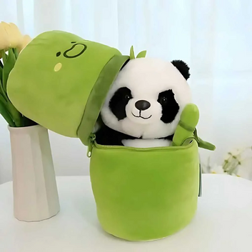 Panda Plush with Bamboo Soft Toy