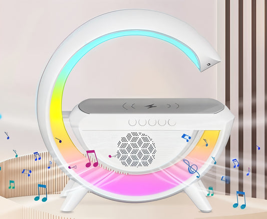 G-Shape LED Wireless Charging Speaker Lamp