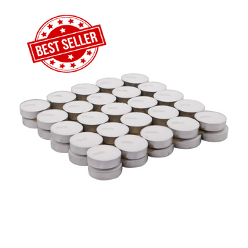 Wax Tealight Candles - Premium Quality (Pack of 50)