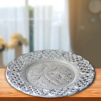 Silver-plated-swastik-pooja-thali-set-glossy-puja-thali