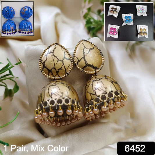 Jhumka Earrings Buti For Women  Girls (1 Pair  Mix Color  Design)