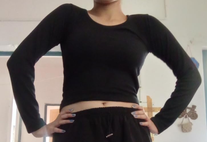 Luktrima Back Knot Crop Top for Women Full Sleeve Fancy Tops for Girls