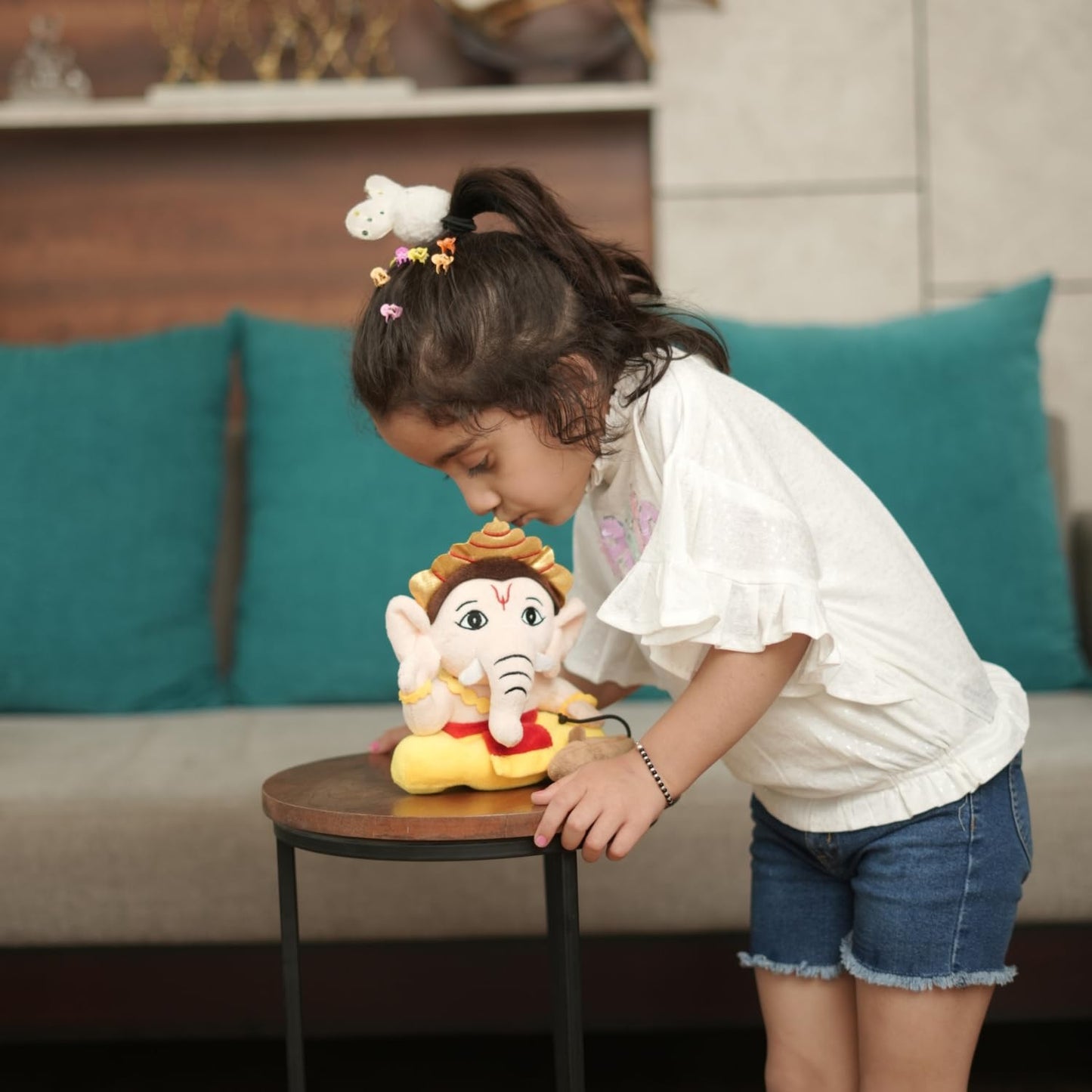 Panda's Box Mantra Chanting Baby Ganesha (Small - 20 CM) | Musical Soft Plush Toy | Best Gift for Infants, Toddlers & Babies