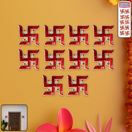 Traditional Decorative Swastik Sticker - (Set)