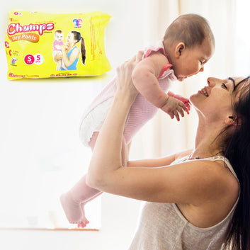 Small Champs Dry Pants Style Diaper- Small Best For Travel  Absorption Champs Baby Diapers Champs Soft And Dry Baby Diaper Pants (S5 Pcs )