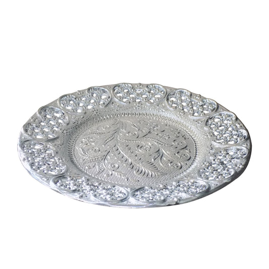 Silver-plated-swastik-pooja-thali-set-glossy-puja-thali
