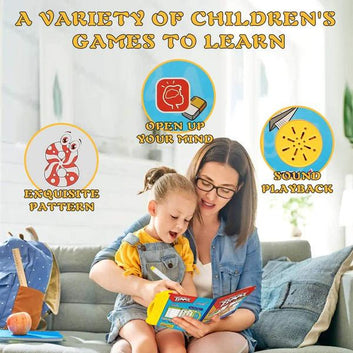 Intelligence Book | Interactive Book - Musical Learning Study Book With Numbers Letters