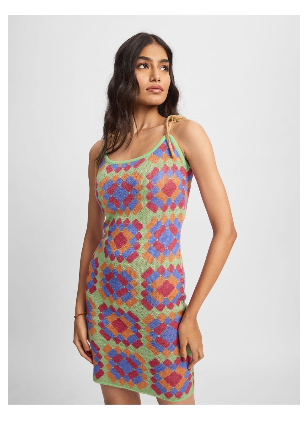 Jacquard Knit Dress: Florentina