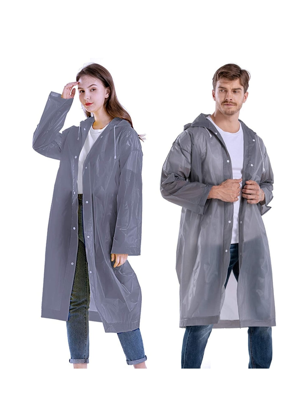Raincoat for Men & Women | Unisex Hooded Full Sleeves Lightweight Poncho | Reusable Rain Wear