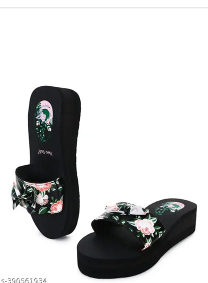 Two Soft Women's Slippers /Daily use stylish slippers/flipflop/Heels Slipper for Women & Girls /Doctor Ortho Slipper