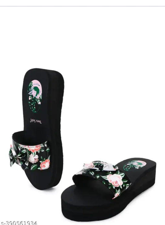 Two Soft Women's Slippers /Daily use stylish slippers/flipflop/Heels Slipper for Women & Girls /Doctor Ortho Slipper
