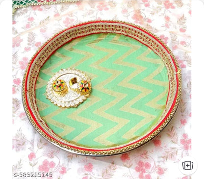 SBC Decorative Pooja Thali | Diwali Pooja, Ganesh Pooja And Other Religious Pooja Thali Set | Special Karwa Chauth Gift For Wife