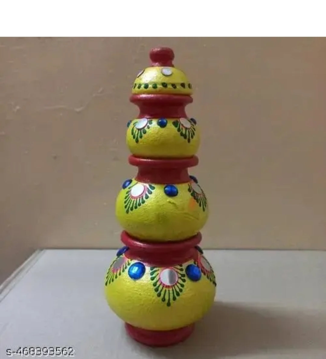Terracotta Kubera Lakshmi Pot Set / Kubera Pot / Kubera Pot Brings Prosperity, Good Luck , Financial Gains to Home and Office