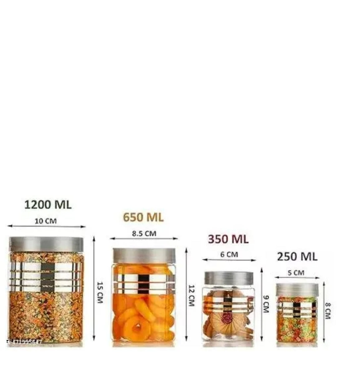 16 PCS SILOVERLINE CONTAINER , WITH SPOON