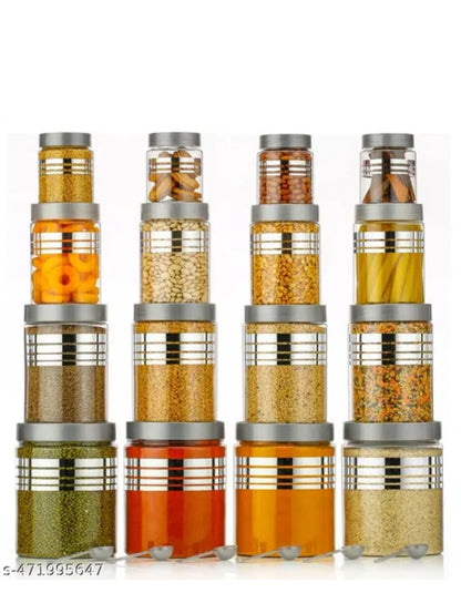 16 PCS SILOVERLINE CONTAINER , WITH SPOON