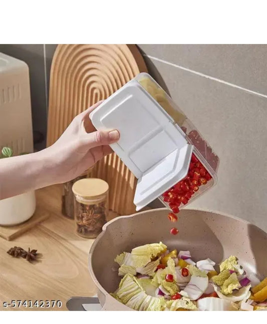 Fridge Storage Boxes Fridge Organizer with Lid Stackable Fridge Storage Containers Plastic Air Tight Space Saver Two Section Storage Organizer