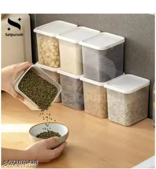 Fridge Storage Boxes (Pack of 6) Freezer & Refrigerator Organizer Containers Kitchen Storage Container Set Kitchen Accessories Items for Home 1200 ml