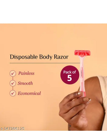 Disposable Body Razors for Women - Pack of 5