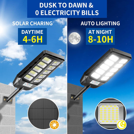 High-powered Solar Led Street Light With Motion Sensor | Remote Control