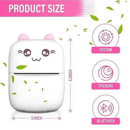Bluetooth Mini Printer for Students – Inkless Wireless Thermal Printer