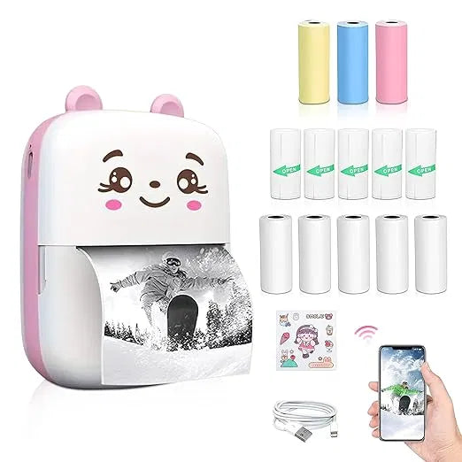 Bluetooth Mini Printer for Students – Inkless Wireless Thermal Printer