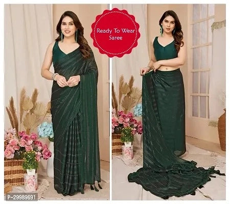 Georgette Striped Saree for Women