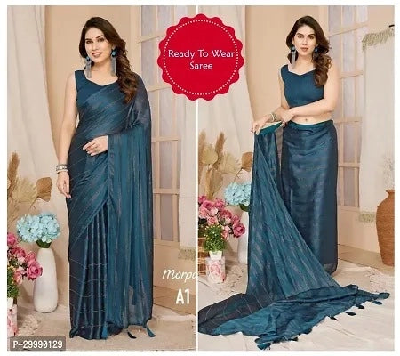Georgette Striped Saree for Women