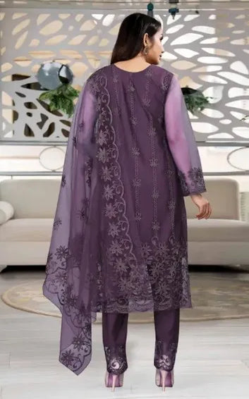 Women’s Net Kurta Set with Dupatta & Bottomwear – Elegant Ethnic Ensemble