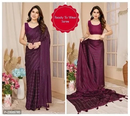 Georgette Striped Saree for Women